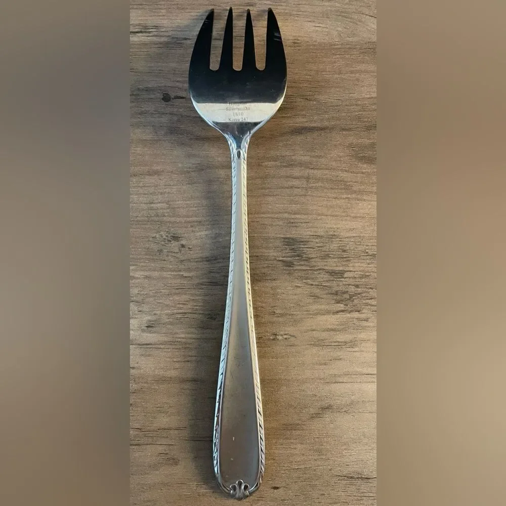 Hampton Silversmiths Stainless RACHELLE FROST Large Cold Meat SERVING FORK